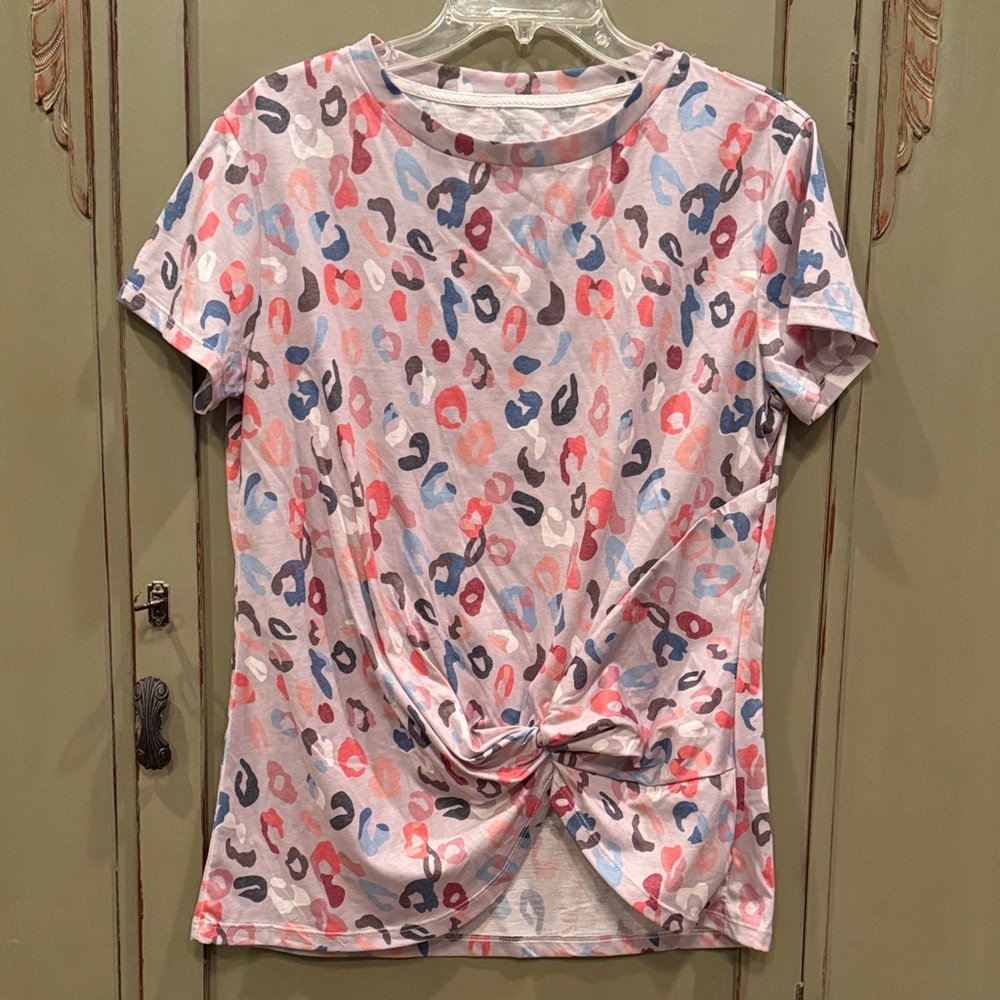 Stylish Multicolor Leopard Print Women's Top